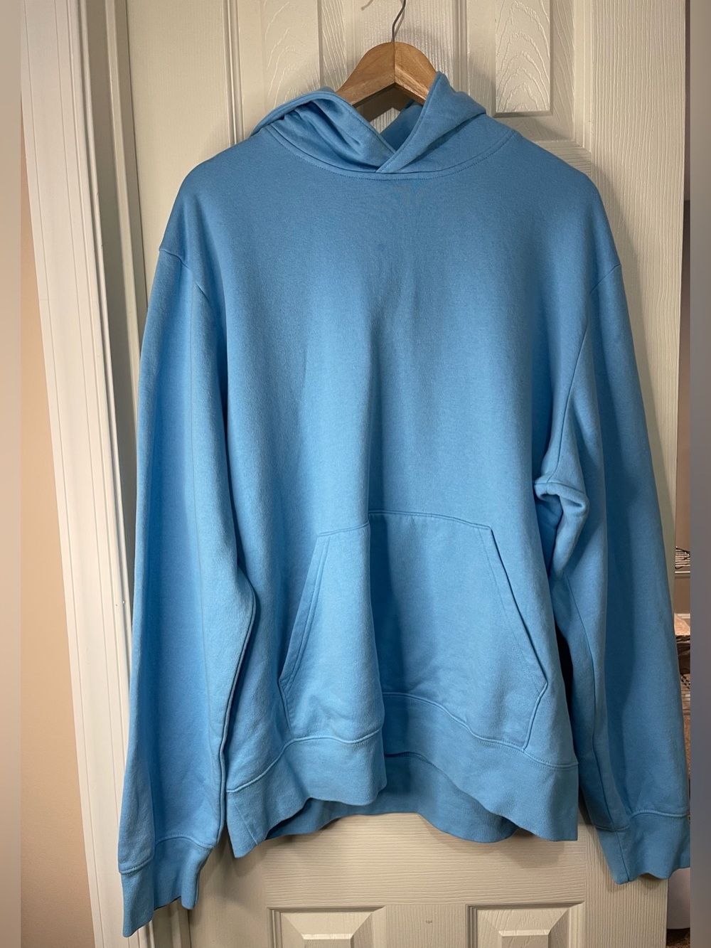 Xersion Light Blue Quick Dry Cotton Blend Men’s Hooded Sweatshirt size XL